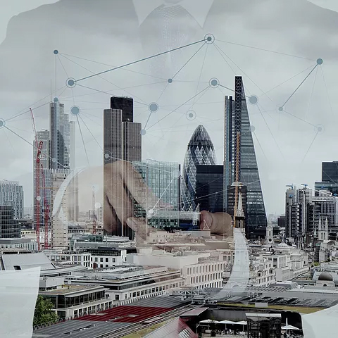 City of London financial district abstraction